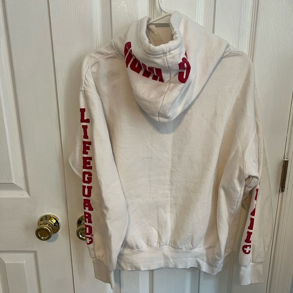 LifeGuard‎ St. Pete's Beach, FL Womens Medium White Cotton Long Sleeve Hoodie - Picture 2 of 4
